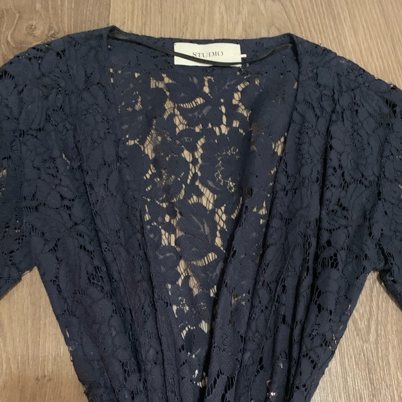 ONLY lace Kimono (with belt) in Blue - Picture 6 of 7